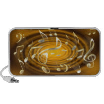Het wervelen Laptop van de Nota van de Muziek Spre