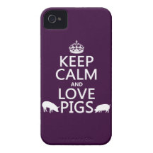 Houd de Kalme en Varkens van de Liefde (alle kleur iPhone 4 Covers