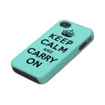 houd kalm en draag Origineel Tough Iphone 4 Hoesjes