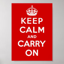 Houd Kalm en draag - Rood Poster