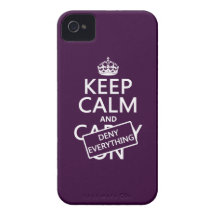 Houd Kalm en ontken alles - alle kleuren iPhone 4 Case-Mate Hoesje
