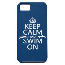 Houd Kalm en zwem (in om het even welke kleur) iPhone 5 Hoesje