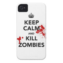 houd kalme en dodenzombieën iPhone 4 Case-Mate hoesje