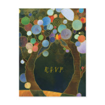 Huwelijk RSVP van de Bomen van de liefde het Blauw