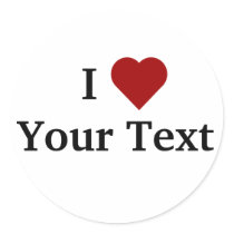 I Hart (personaliseer) stickers