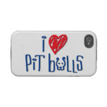 I Love Pit Bulls Tough Iphone 4 Cases