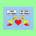 I love you more postcard