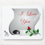 i love you scroll - customizable with your text mouse pads