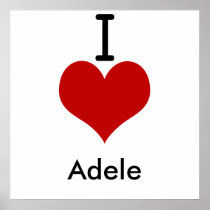 Ik houd (hart) van Adele Afdruk