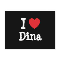 Ik houd het hart van T-shirt van Dina