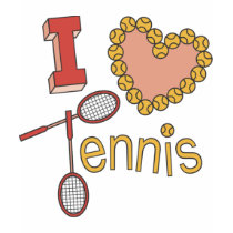 Ik houd van de T-stukken van het Tennis voor Vrouw