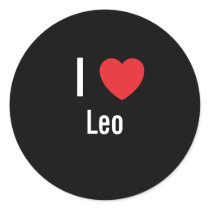Ik houd van Leeuw Ronde Sticker