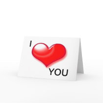 Ik houd van u de Kaart van de Dag van de Valentijn
