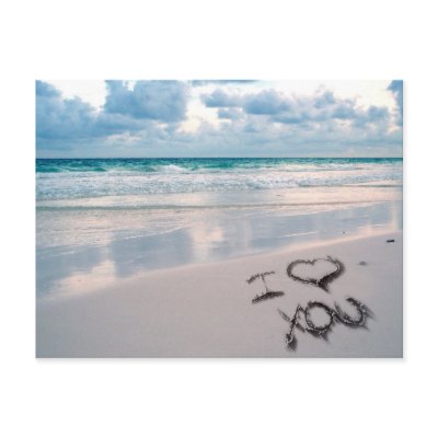 Ik houd van u, Zand die op het Strand schrijven door beverlytazangel