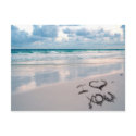 Ik houd van u, Zand die op het Strand schrijven Wens Kaart