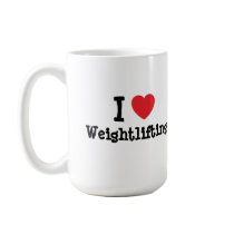 Ik houd Weightlifting gepersonaliseerde hart van d Koffie Mok
