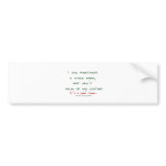 It's a man thing: Hang Sheetrock, not clothes Bumper Stickers