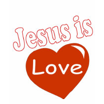 Jesus is het ontwerp van het liefdehart t shirt