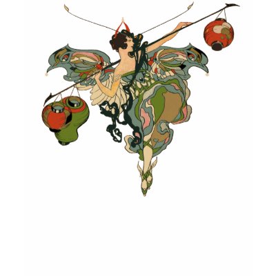 Jugendstil Faerie - de T-shirt van Dames door golden_oldies