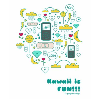 kawaii is de t-shirt van de pretvrouw door GraphicsToys