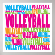 Kleurrijk Volleyball Poster