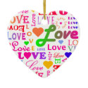 Kleurrijke Liefde (opgeruimde 2), Liefde, Liefde,  Kerstboom Ornament