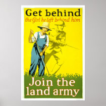 Krijg achter het Meisje dat hij erachter heeft ver Posters
