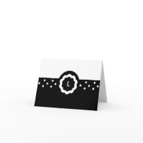 L:: Het monogram L stippelde de Zwarte & Witte Kaa