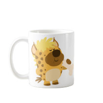 Leuke Cartoon Bevlekte Hyena die een Mok van het B