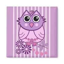 Leuke girly magneet met de Uil van de Baby