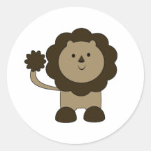 Leuke Leeuw Ronde Stickers