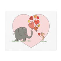 leuke olifant en van de muisvalentijnskaart liefde