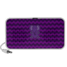 Leuke paarse olifants paarse chevrons mini speaker