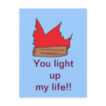 licht u me prentbriefkaar