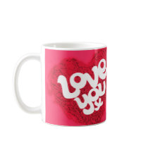 "Liefde de mok u van de x" Valentijnskaart