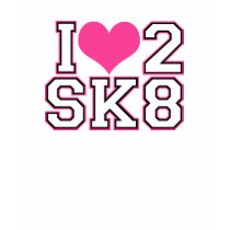 Love2SK8-roze & Zwarte Shirts