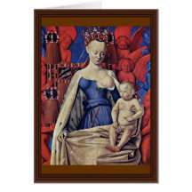 Maagdelijk Madonna en Kind [met Kind en Engelen] ( Wenskaart