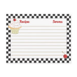Mailable Kaarten van het Recept van Cupcake van de briefkaarten