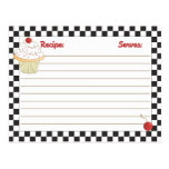 Mailable Kaarten van het Recept van Cupcake van de briefkaarten