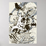 Montering van het Manuscript van de Ridder van Bat Poster