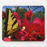 Mousepad - het zuigen Butterlfly op een bloem muismatten