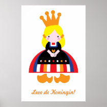 Nederlands meisje op de Dag van de Koningin Plaat