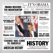 Obama: Van Droom aan de Affiche van de Krantekop v Posters