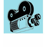 Old School Film Video Camera white womens hoodie