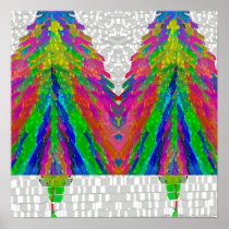 P. Kerstmis: Boom - de Patronen van de Diamant Sno Poster