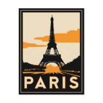 Parijs poster van de art deco retro reis