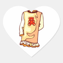 Peuter nighgown met teddybeer hart stickers