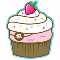 piraat cupcake keychain acryl uitsneden