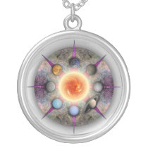 Planetarische Halsband Mandala Hangertje