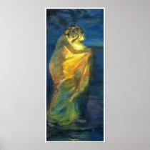 Poster/Druk: Vrouw Gekleed met de Zon